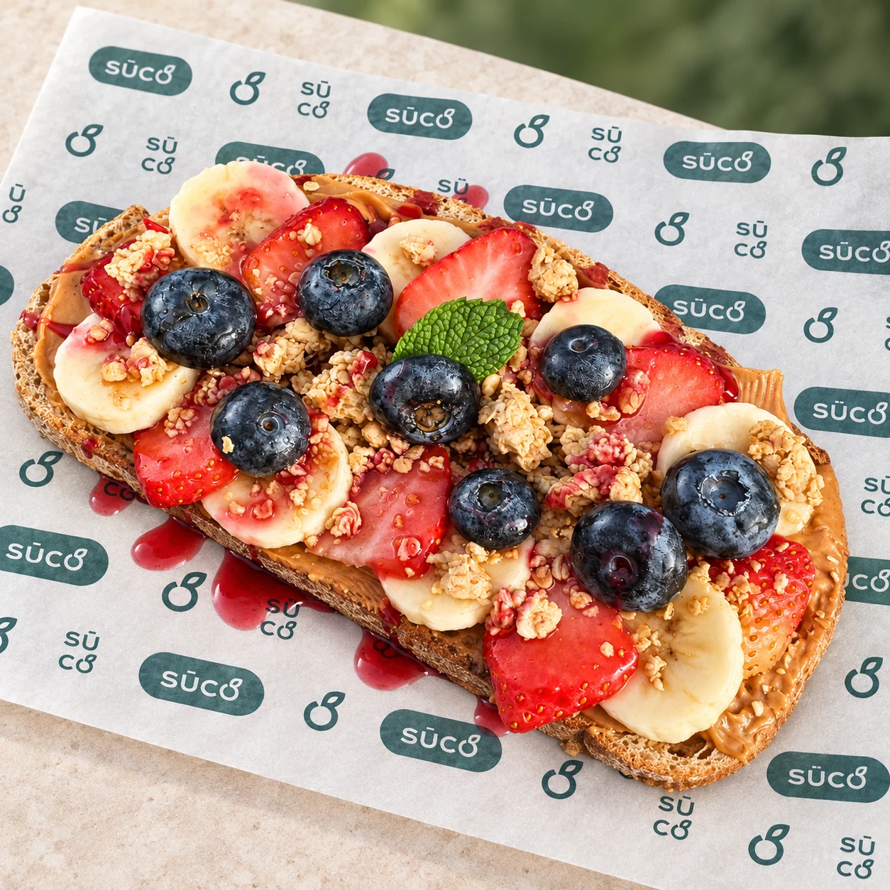 PB Berry Granola Toast
